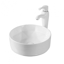 Lavoar pe blat Fluminia, Crystal, alb, 40 x 40 cm